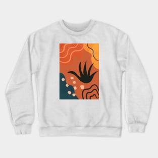 Abstract Terracota Boho Art Crewneck Sweatshirt